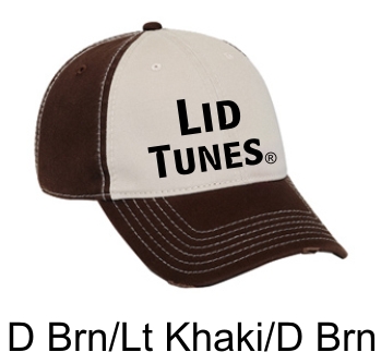 Lid Tunes Distressed Visor Drk Brn Light Khaki Drk Brn Cap